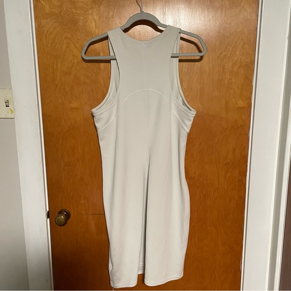 Lululemon Ribbed Softstreme Slim Fit Tank Dress Bone Size 12 NWT - Picture 5 of 7